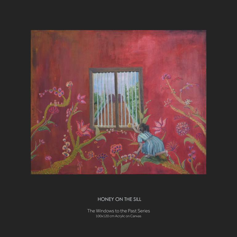 Original Figurative Floral Painting by Amna Kalam