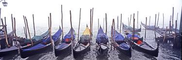 Gondolas on a Misty Morning in Venice thumb