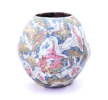 Porcelain Moon Jar, Autumn Leaves Pattern thumb