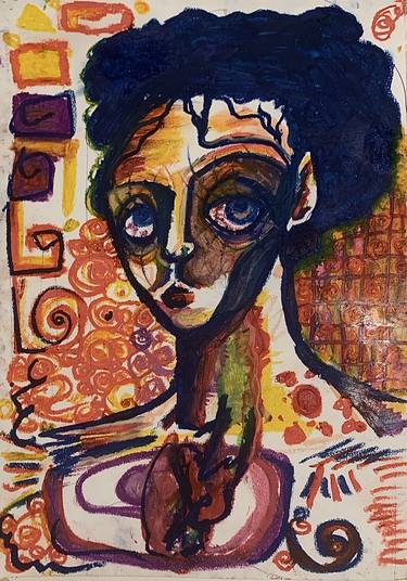 Print of Expressionism Women Mixed Media by margherita vannicola