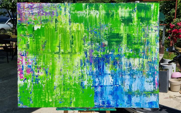 Original Abstract Expressionism Abstract Painting by Jihae Lee