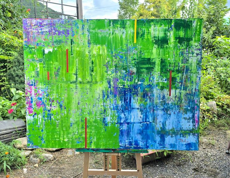 Original Abstract Expressionism Abstract Painting by Jihae Lee
