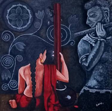 Original Abstract Religion Painting by Eshita Roy Chowdhury