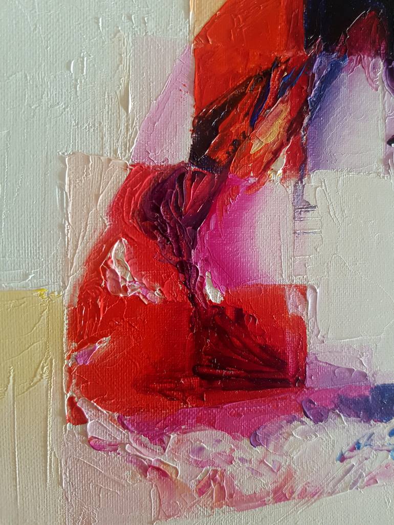 Original Abstract Expressionism People Painting by Assunta Cassa