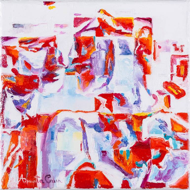Original Cubism People Paintings by Assunta Cassa