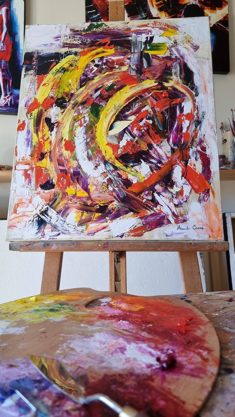 Original Abstract Expressionism Abstract Painting by Assunta Cassa