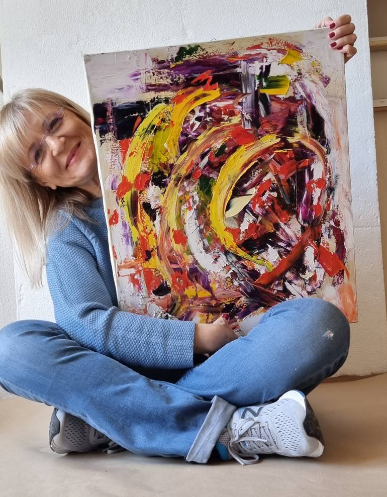 Original Abstract Expressionism Abstract Painting by Assunta Cassa