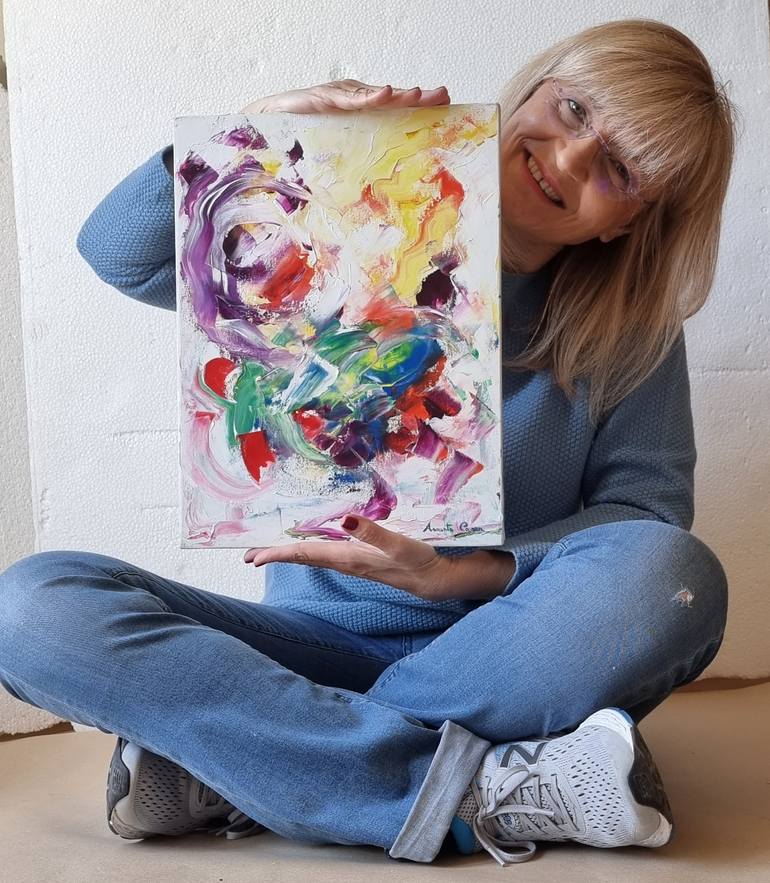Original Abstract Expressionism Abstract Painting by Assunta Cassa