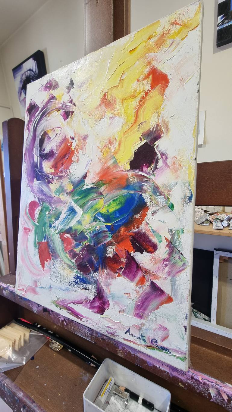 Original Abstract Expressionism Abstract Painting by Assunta Cassa