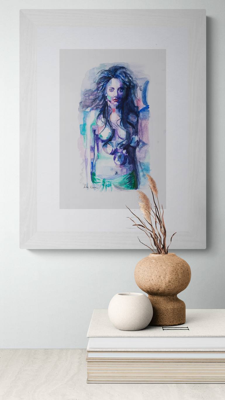 Original Abstract Expressionism People Painting by Assunta Cassa