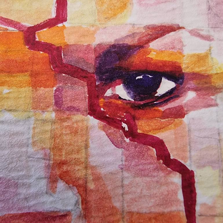 Original Abstract Expressionism People Painting by Assunta Cassa
