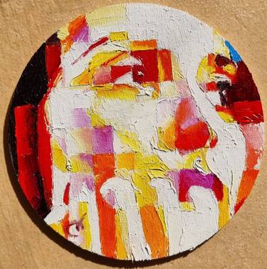 Original Abstract Expressionism People Painting by Assunta Cassa