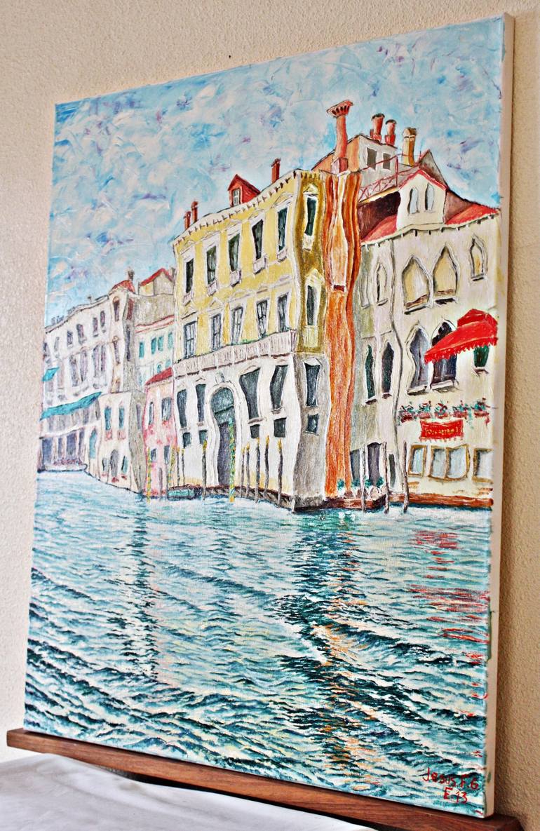 Original Impressionism Cities Painting by Jesus Francisco Gomez Guillen