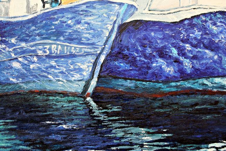 Original Boat Painting by Jesus Francisco Gomez Guillen