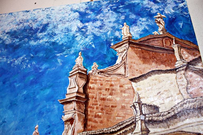 Original Impressionism Cities Painting by Jesus Francisco Gomez Guillen