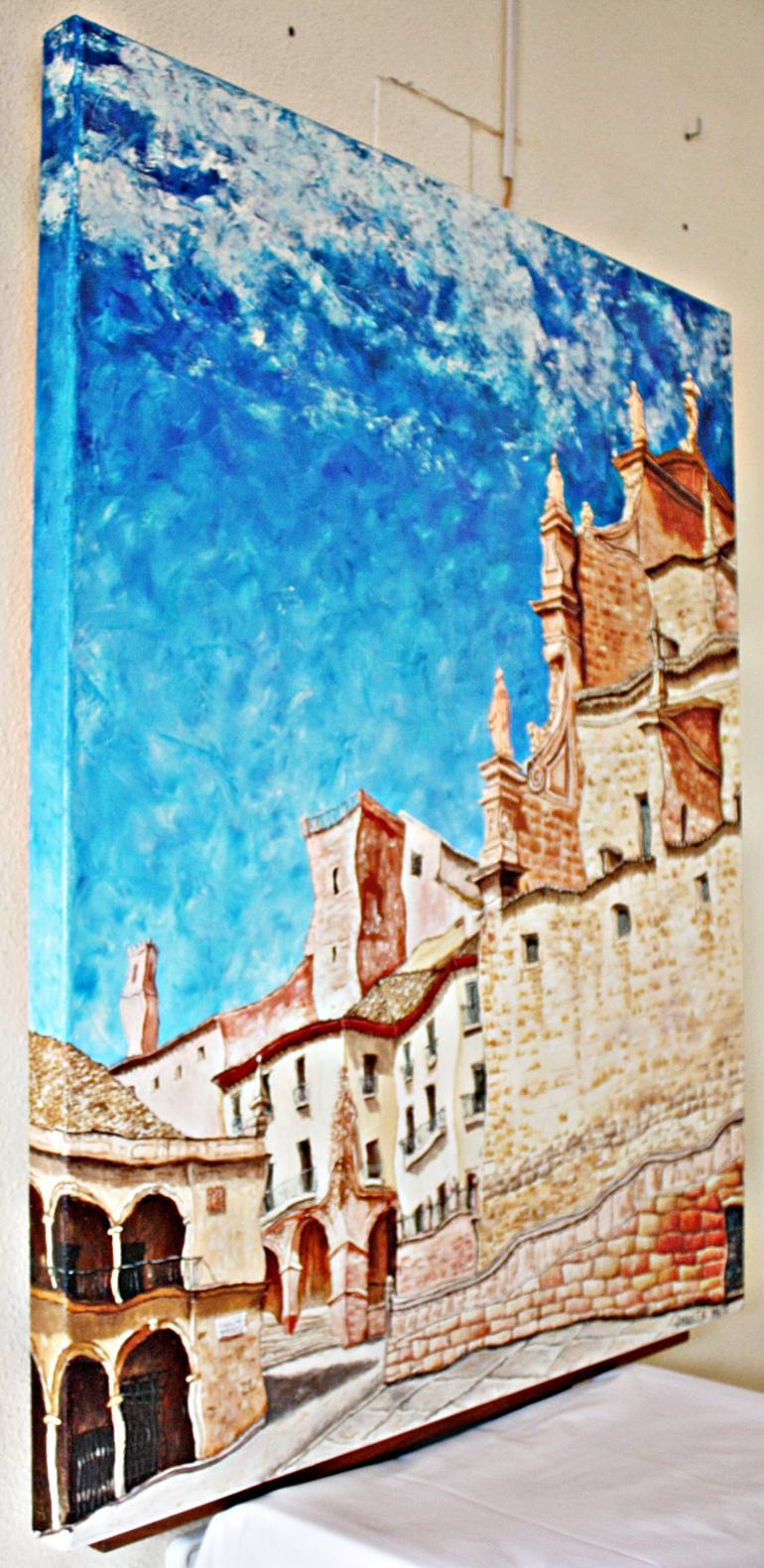 Original Impressionism Cities Painting by Jesus Francisco Gomez Guillen