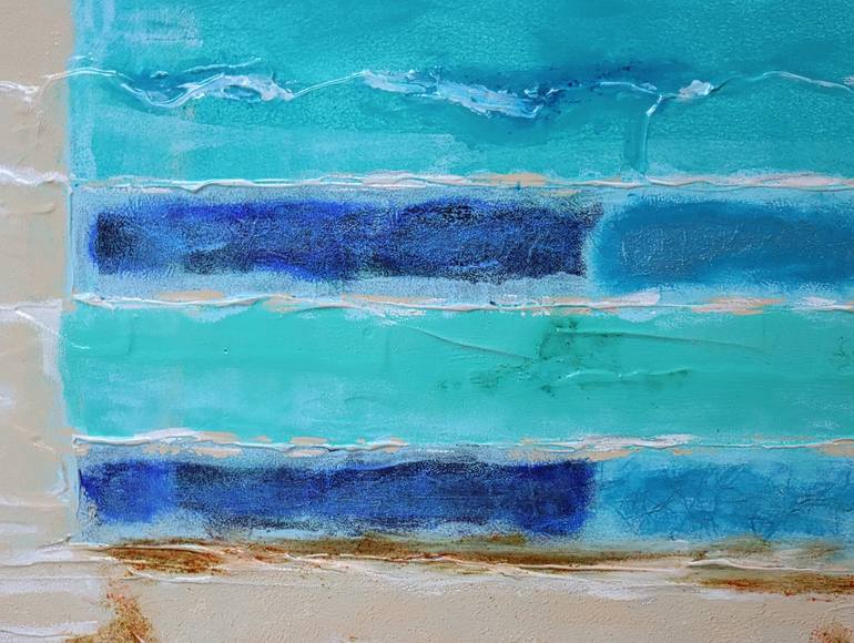 Original Abstract Beach Painting by karine darlhac