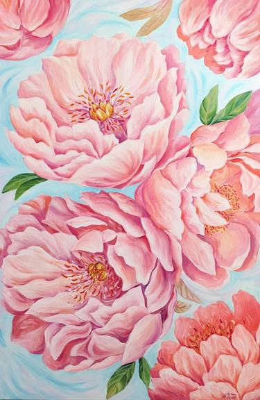 Original Expressionism Floral Paintings by Irina Diasli
