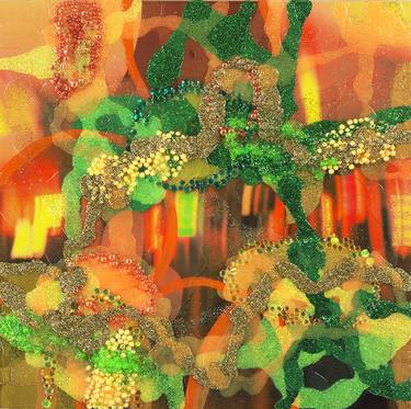 Original Painterly Abstraction Abstract Mixed Media by James Jaxxa