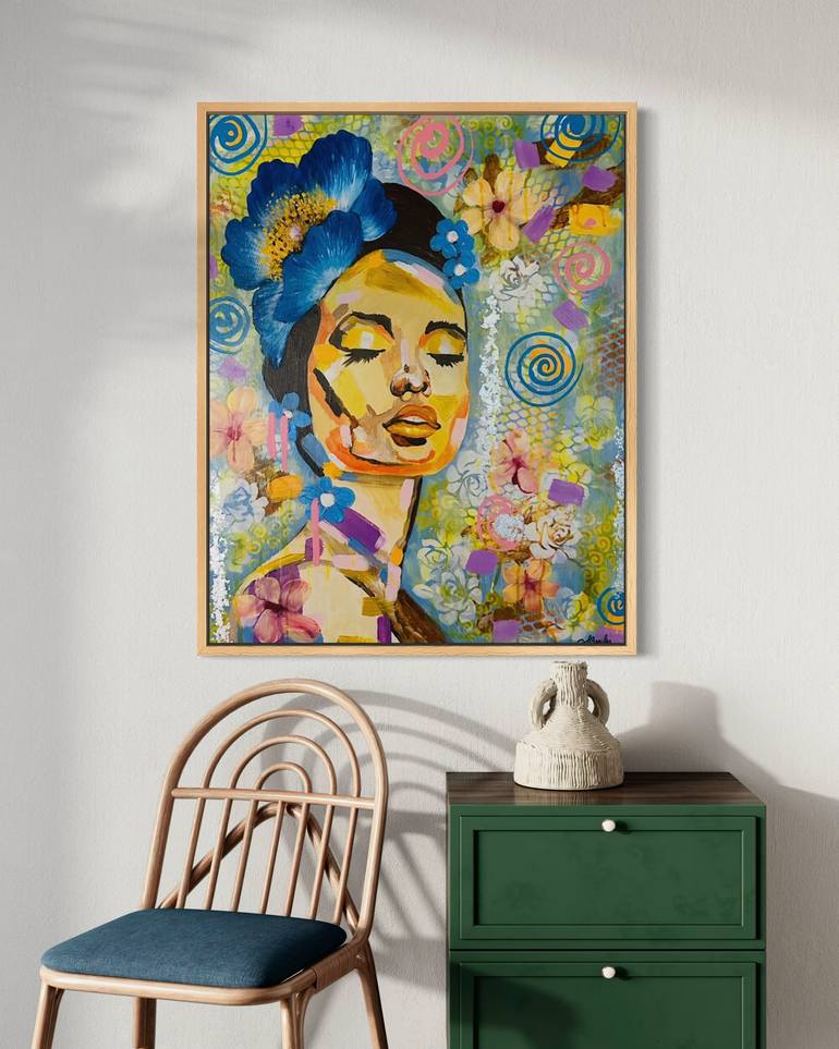 Original Art Deco Abstract Painting by Alice Barile
