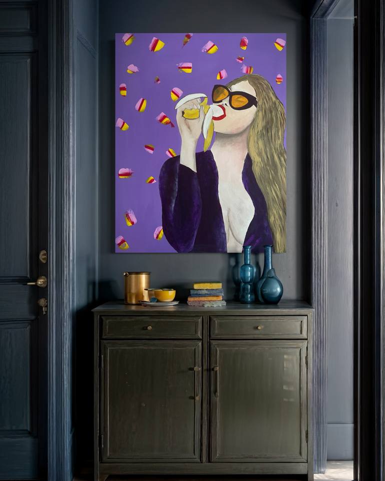 Original Art Deco Abstract Painting by Alice Barile