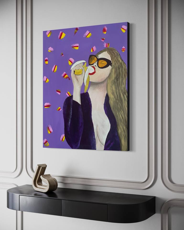 Original Art Deco Abstract Painting by Alice Barile