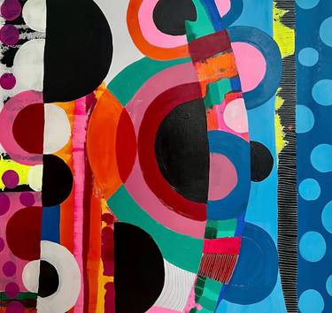 Original Pop Art Abstract Paintings by Kajsa-Tuva Werner