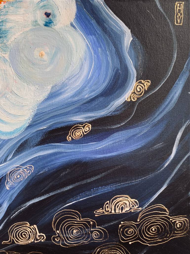 Original Art Deco Women Painting by Hanna Kochet