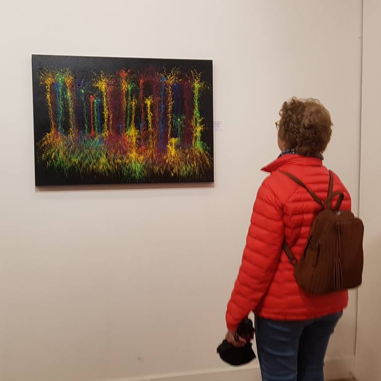 Original Abstract Science/Technology Painting by Gianfranco Bianchi