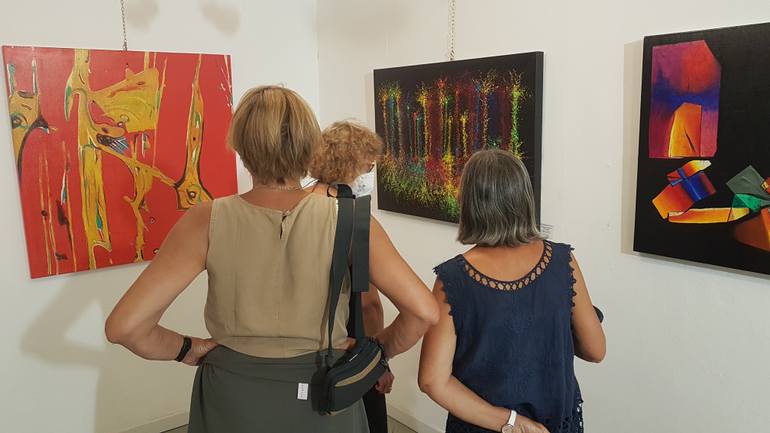 Original Abstract Science/Technology Painting by Gianfranco Bianchi