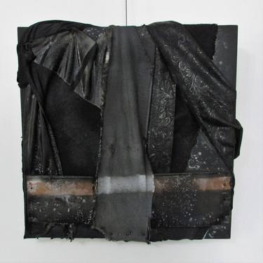Original Black & White Abstract Mixed Media by Michael Peterson