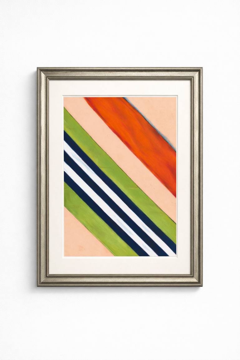 Original Abstract Still Life Drawing by Kristine Facchetti