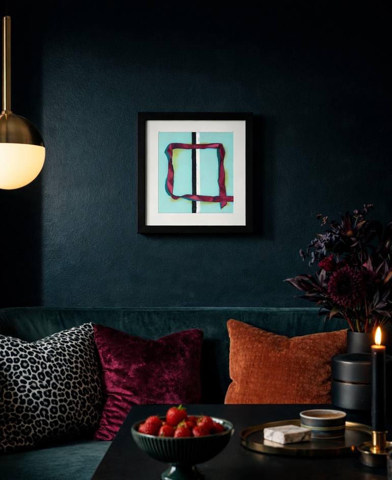 Original Abstract Still Life Drawing by Kristine Facchetti