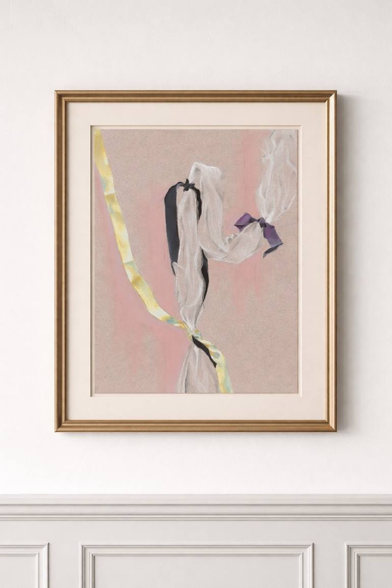 Original Abstract Still Life Drawing by Kristine Facchetti