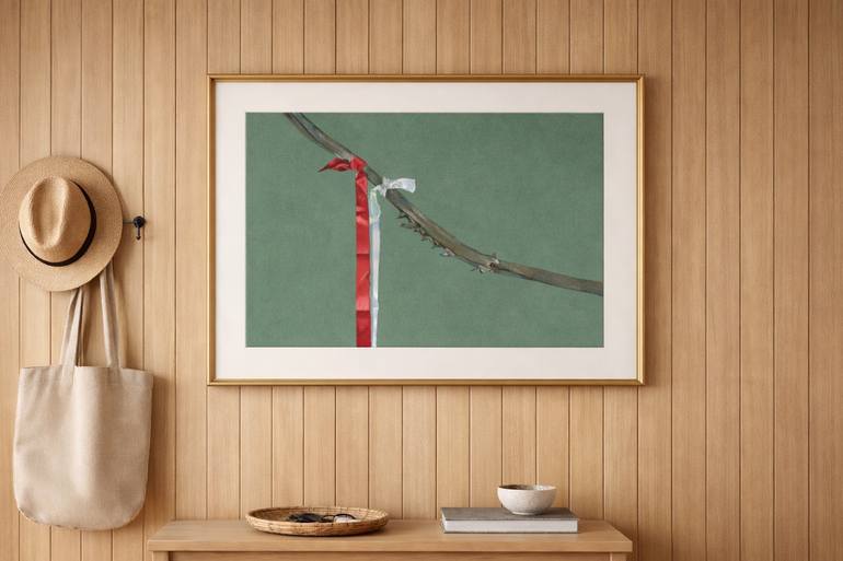 Original Realism Botanic Drawing by Kristine Facchetti
