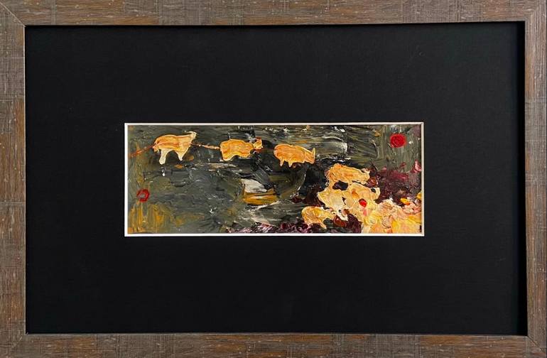 Original Abstract Animal Painting by Roza Muradova