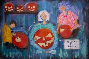 Print of Expressionism Family Paintings by Sara Alarcon Arango