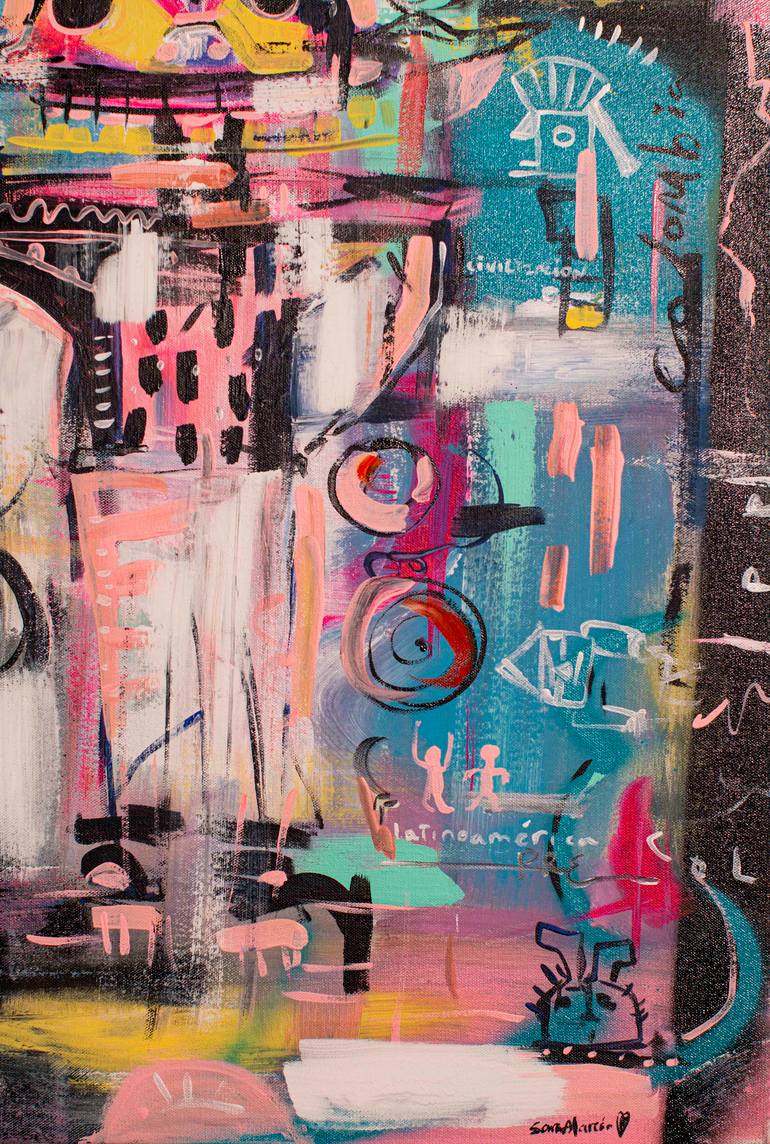 Original Contemporary Abstract Painting by Sara Alarcon Arango