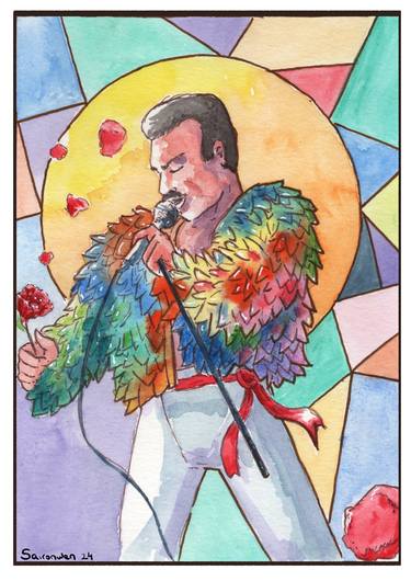 Freddy Mercury Watercolor thumb