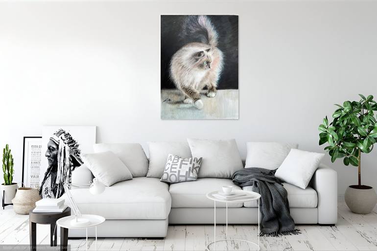 Original Expressionism Animal Painting by Ken Chen