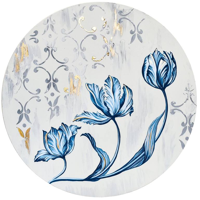 Print of Contemporary Floral Paintings by Parastoo Atrsaei