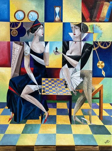 Print of Art Deco Women Paintings by Izabela Bajda