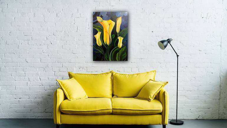 Original Art Deco Botanic Painting by Izabela Bajda