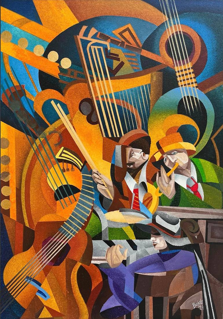 絵画 JAZZ ART In the Rhythm of Jazz Painting by Izabela Bajda | Saatchi Art