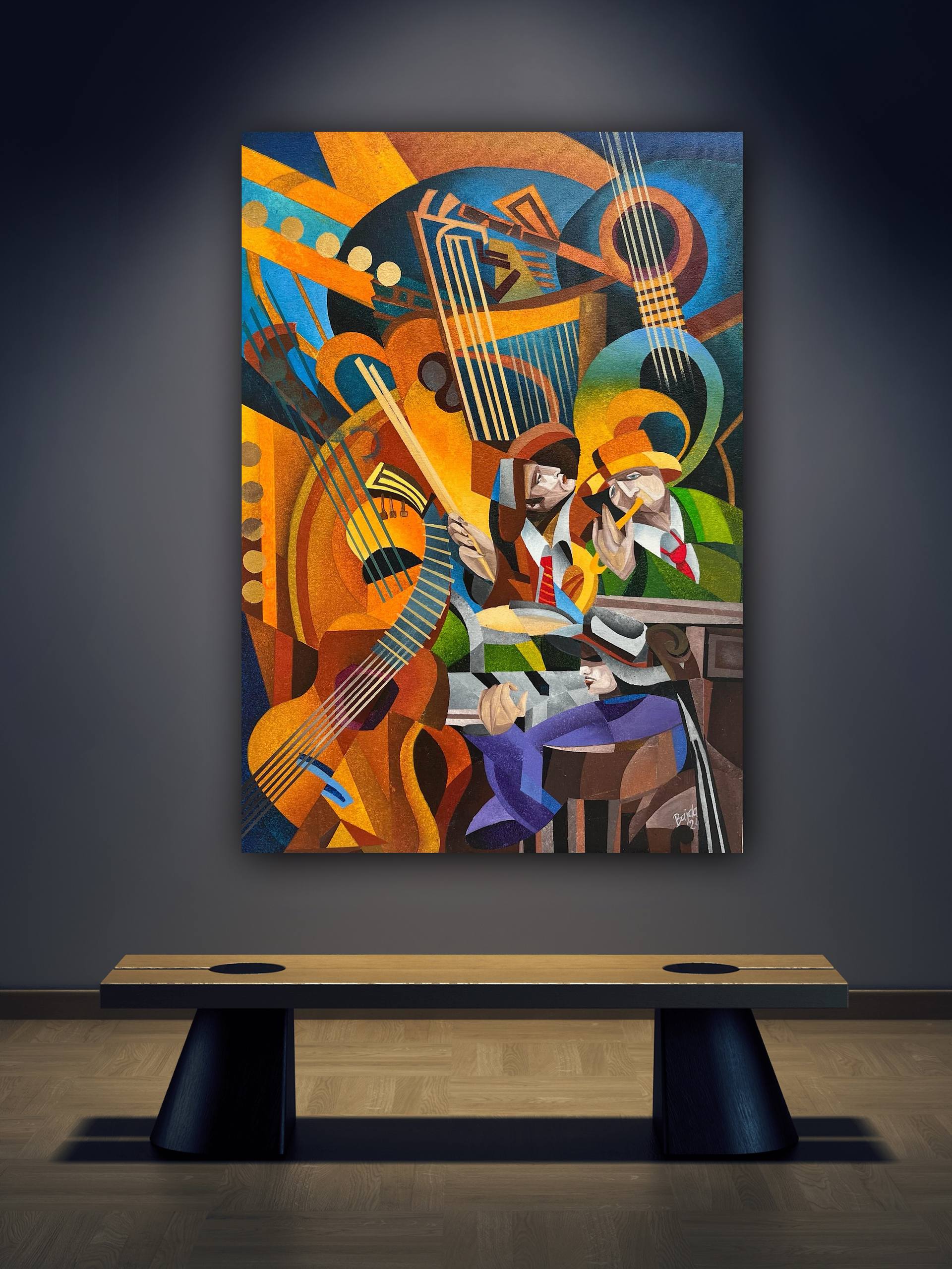 In the Rhythm of Jazz Painting by Izabela Bajda | Saatchi Art