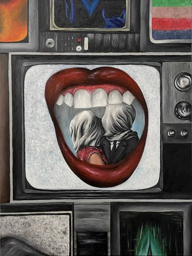 Original Surrealism Love Paintings by Joana Pereira