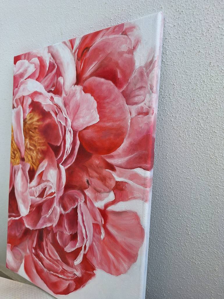 Original Photorealism Floral Painting by Elena Chiplak