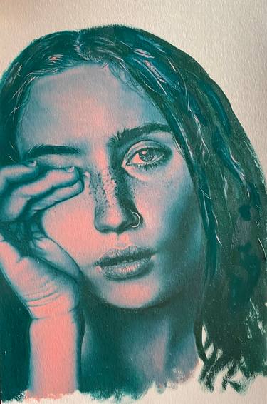 Original Realism People Painting by Zoe Baer