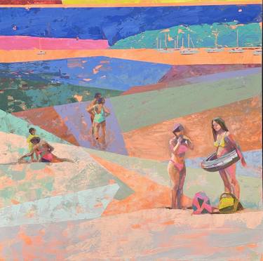 Original Beach Paintings by Bo Godiva