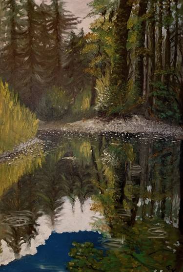 Original Impressionism Landscape Painting by Eva Kramer